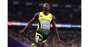 Облик Севил доказа, че внимателно е изучил уроците на кумира си Юсейн Болт. СНИМКА: РОЙТЕРС