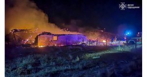 Кадър от снощните руски атаки над Украйна СНИМКА: Фейсбук/ Володимир Зеленський