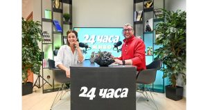 Ана Пападопулу и Анатолий Попов в студиото на “24 часа” СНИМКА: ГЕОРГИ ПАЛЕЙКОВ