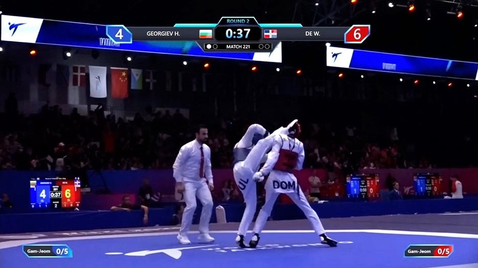 Християн Георгиев с престижно пето място на Световното по таекуондо в Уси, Китай