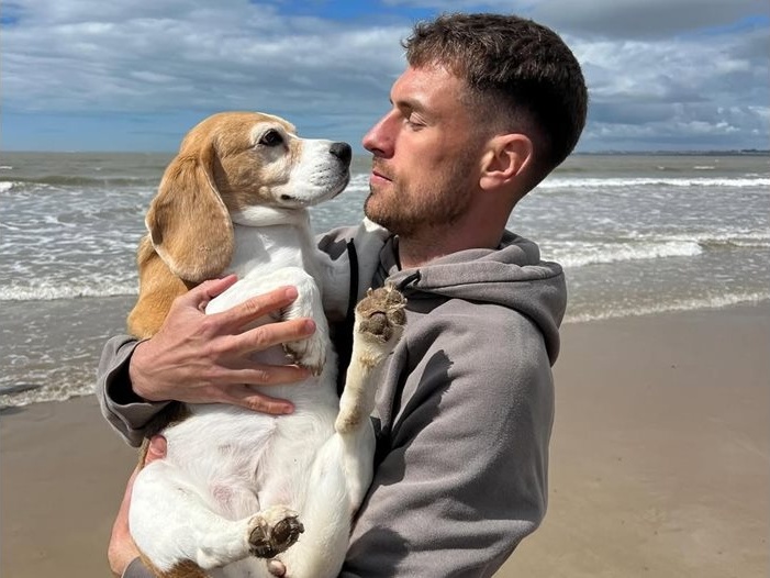 Арън Рамзи предлага 10 000 долара награда за изчезналия си бигъл Хало в Мексико Арън Рамзи предлага 10 000 долара награда за изчезналия си бигъл Хало в Мексико