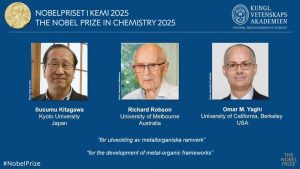 Нобел по химия 2025: Триумф за „молекулярната архитектура“ и създаването на MOFs