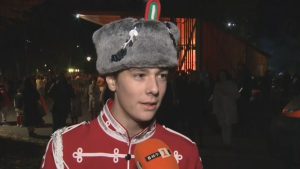 Княз Симеон-Хасан Сакскобургготски с първа официална поява като гвардеец в Деня на народните будители