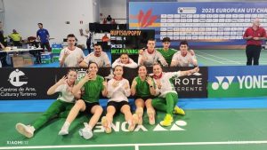 България на четвъртфинал на Европейското по бадминтон до 17 години