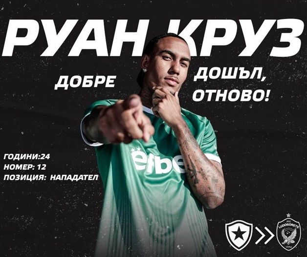 Руан Круз се завръща в Лудогорец: рекорден трансфер под наем