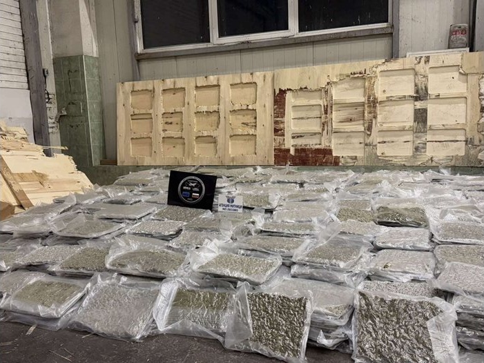 Машинист, превозващ шперплат, заловен със 700 кг марихуана на Лесово