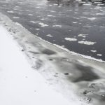 Ледени блокове блокират корабоплаването по река Елба край Хамбург