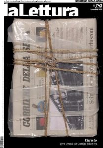 Кристо на корицата на „Кориере дела сера“ за 150-годишнината на вестника