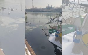 Нефтен разлив в Дунав: Баржа потъна частично край Гюргево