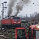 Електрически локомотив се запали на гара „Разпределителна“ в Русе