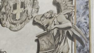 Ангел с лика на Джорджа Мелони: Скандална фреска разтърси римска базилика