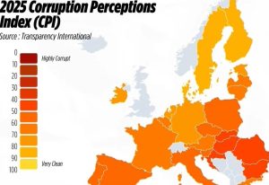 Transparency International: България, Румъния и Унгария с най-висока корупция в ЕС за 2025 година