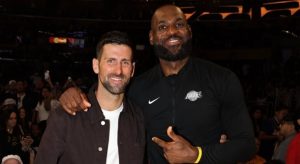 Среща на спортни титани в Лос Анджелис: Новак Джокович на мач на Лейкърс