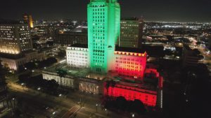 Сградата на общината в Лос Анджелис бе осветена в цветовете на българския трибагреник