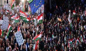 Виктор Орбан и Петер Мадяр мобилизираха хиляди в Будапеща преди изборите