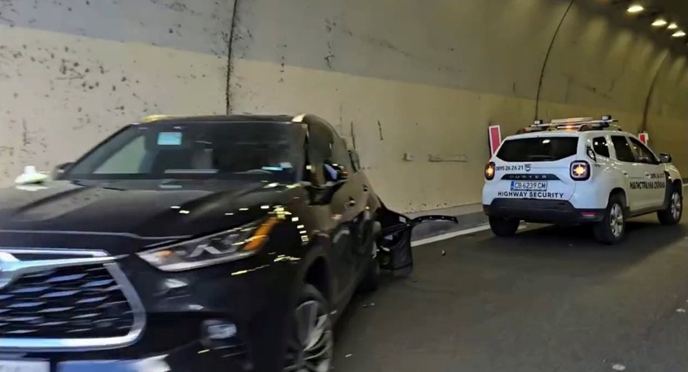 Кадри от катастрофа в тунел „Благоевград“ на магистрала „Струма“