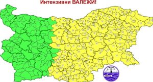 Жълт код за опасно време в 17 области утре: Очакват се бури и градушки