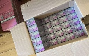 Митничари на Гюешево откриха хиляди кутии контрабандни бездимни цигари в автобус
