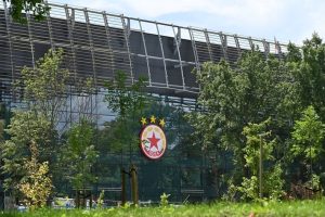Емблемата на ЦСКА вече грее на централната трибуна на новата "Българска армия"
