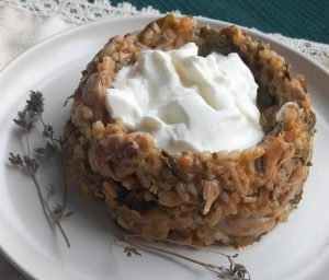 Ориз с пилешко и лозови листа: Оригинална рецепта от Виолета Василева