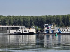 Акция край Гомотарци: Изтеглят швейцарски круизен кораб, заседнал в река Дунав