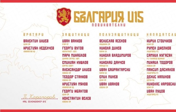 Момчета от Испания и Хърватия получиха повиквателни за България U15 Момчета от Испания и Хърватия получиха повиквателни за България U15