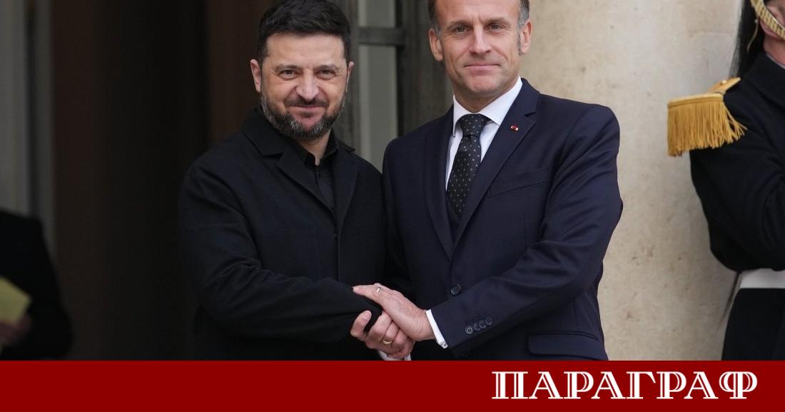 Президентите на Франция и Украйна Еманюел Макрон и Володимир Зеленски