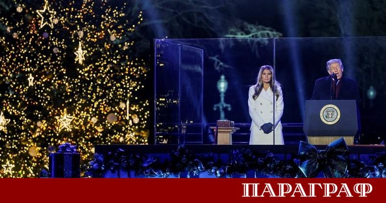 Първата дама на САЩ Мелания Тръмп официално запали светлините на
