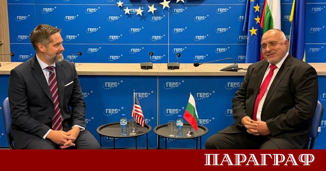 Лидерът на ГЕРБ Бойко Борисов се срещна с Кристофър Смит