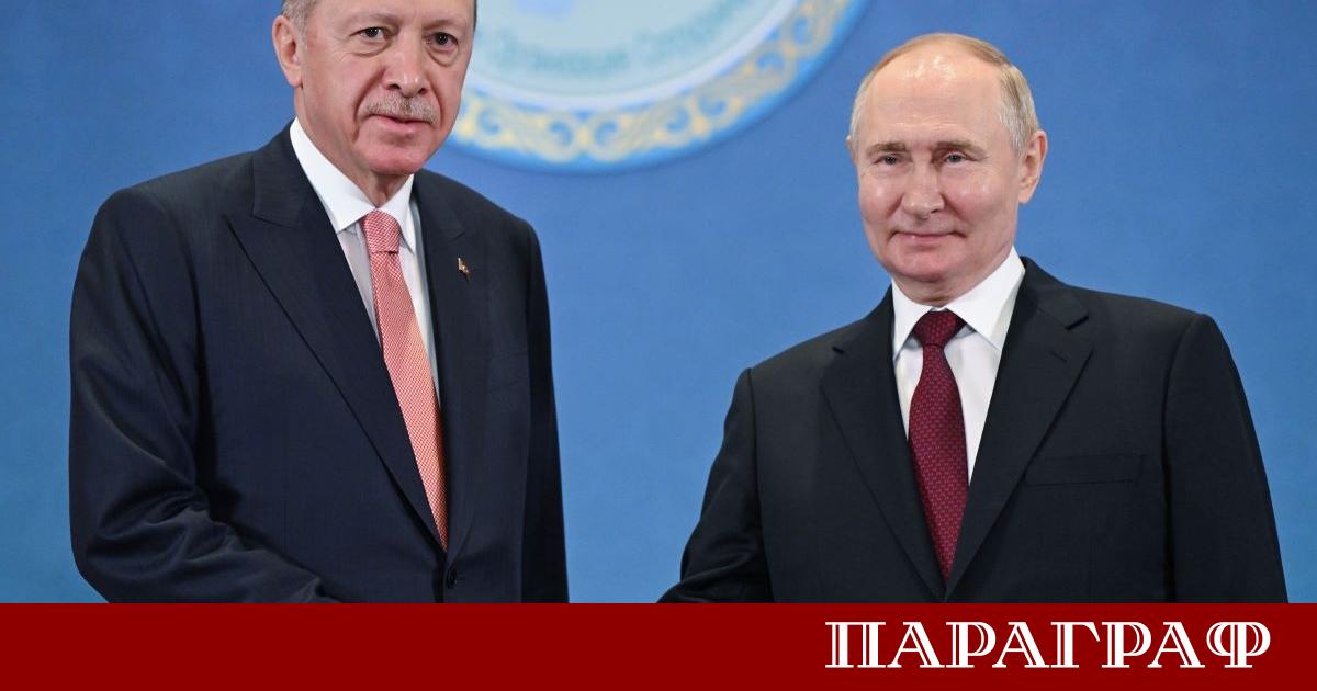 Турският президент Реджеп Тайип Ердоган е призовал руския си колега