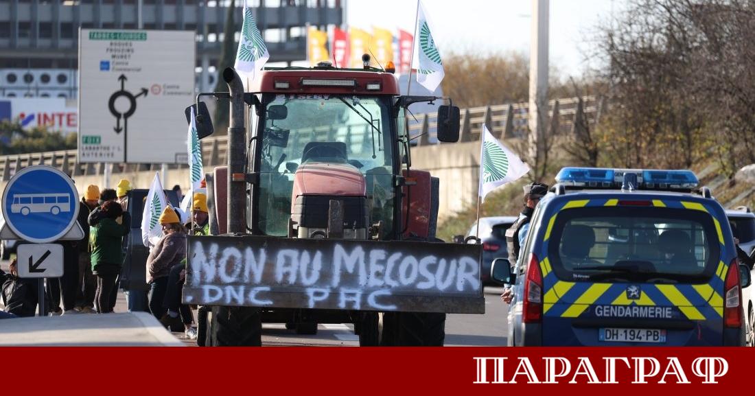 Френски фермери организираха протест пред дома на президента Еманюел Макрон