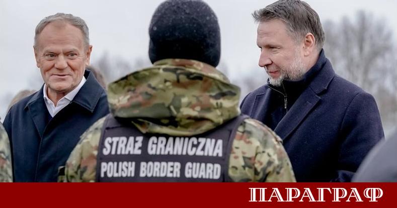 Полският премиер Доналд Туск посети граничари полицаи и войници на