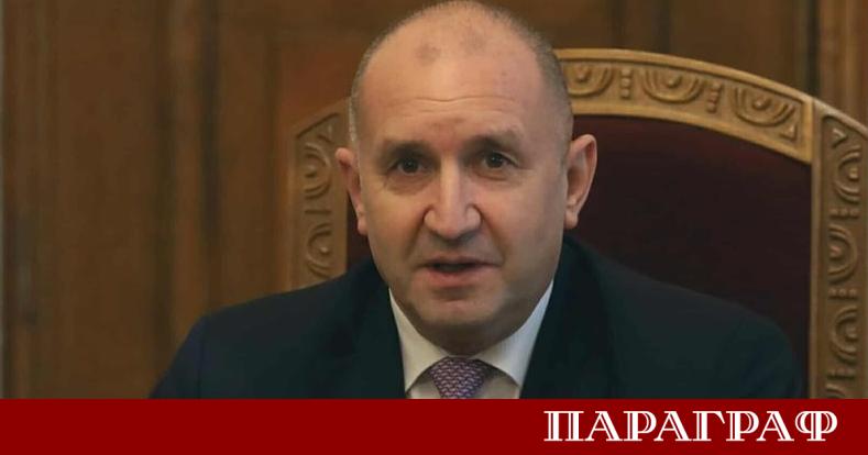 Държавният глава Румен Радев изрази дълбоки съболезнования към семейството близките