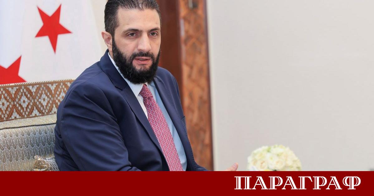 Сирийският президент Ахмед ал Шараа се срещна с председателя на