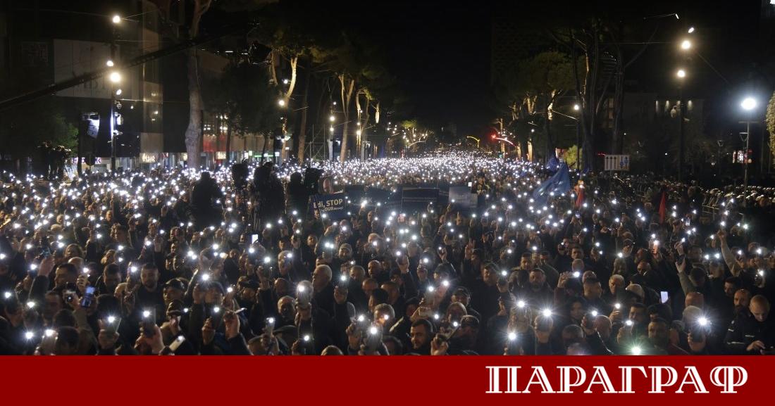 Мащабен антиправителствен протест в Тирана на 24 януари 2026 г