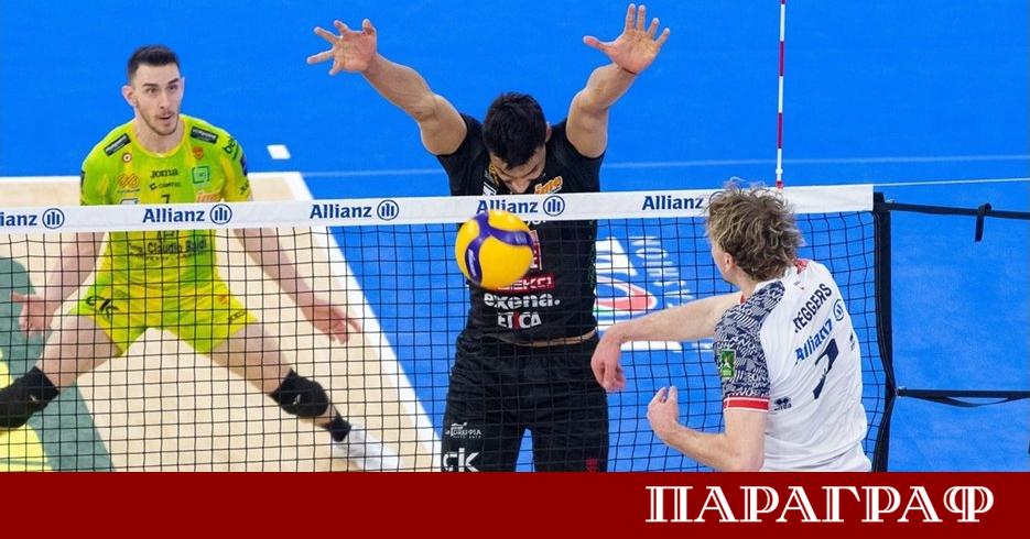 Българският волейболен ас Алекс Николов направи изключително силен мач в