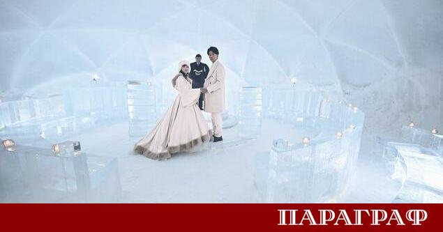 Необичаен хотел и параклис изцяло изработени от лед посрещат гости