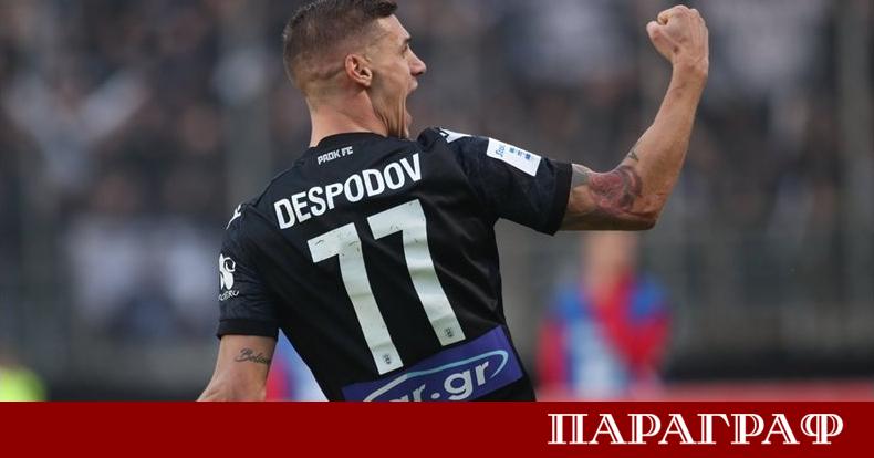 Капитанът на българския национален отбор Кирил Десподов записа гол и