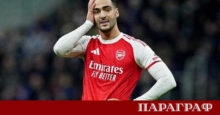 Полузащитникът на лондонския Арсенал Микел Мерино ще пропусне остатъка от