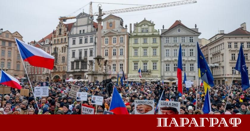 Чешката столица Прага се превърна в арена на мащабна демонстрация
