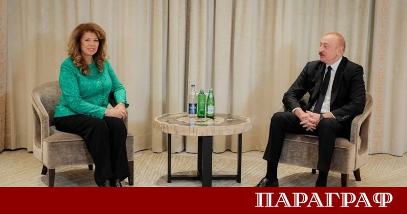Българският президент Илияна Йотова и азербайджанският ѝ колега Илхам Алиев