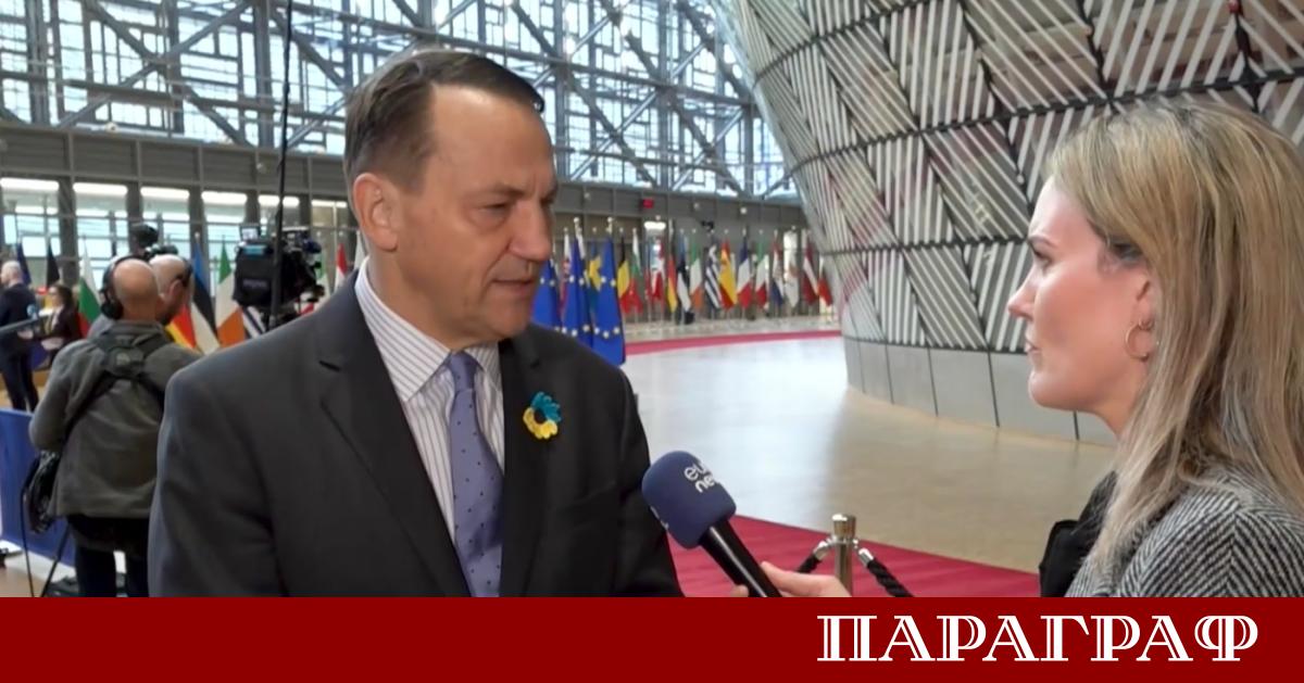 Външният министър на Полша Радослав Сикорски отправи остри критики към
