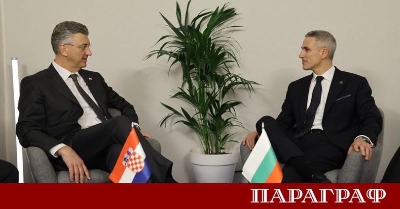 Министър председателят Андрей Гюров и неговият хърватски колега Андрей Пленкович проведоха