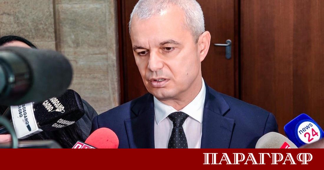 Председателят на политическа партия Възраждане Костадин Костадинов официално сезира Държавна
