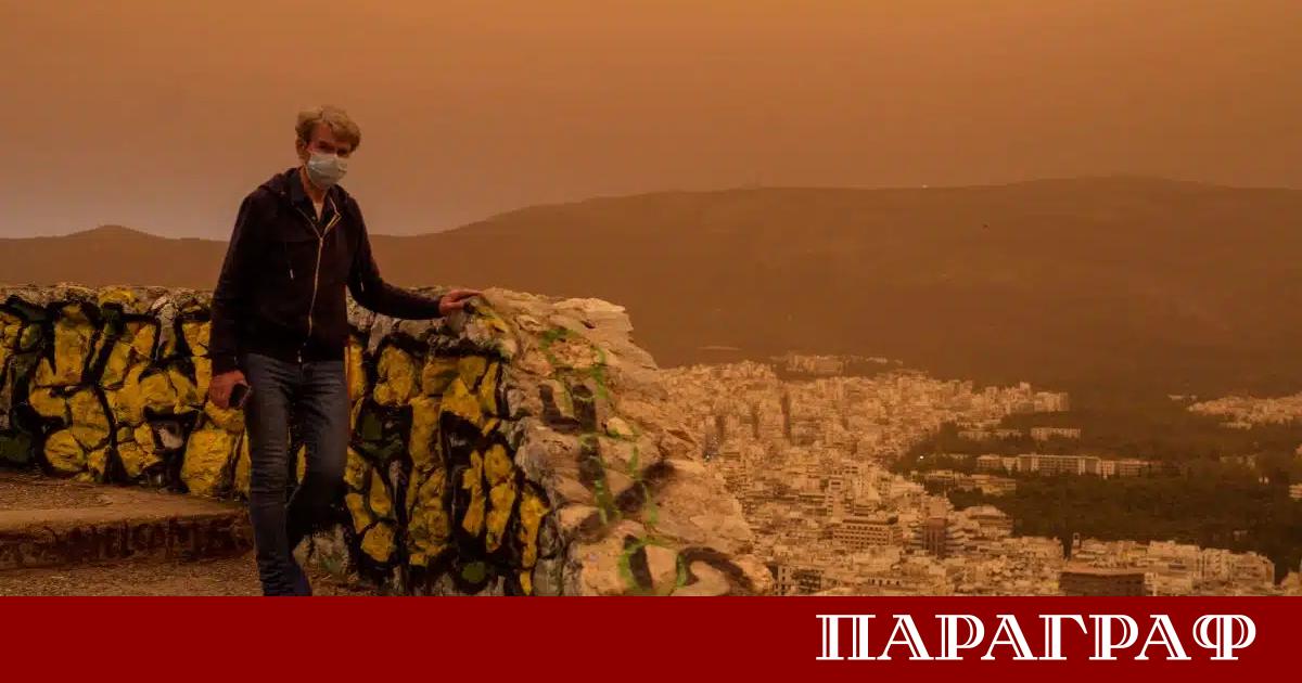 Гръцкият остров Крит бе обвит от задушаваща прахова буря от
