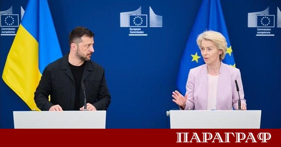 Президентът на Украйна Володимир Зеленски председателката на Европейската комисия Урсула
