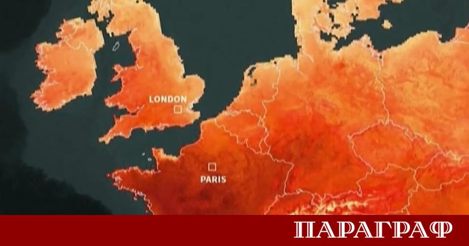 Франция е обхваната от безпрецедентна гореща вълна с температури до