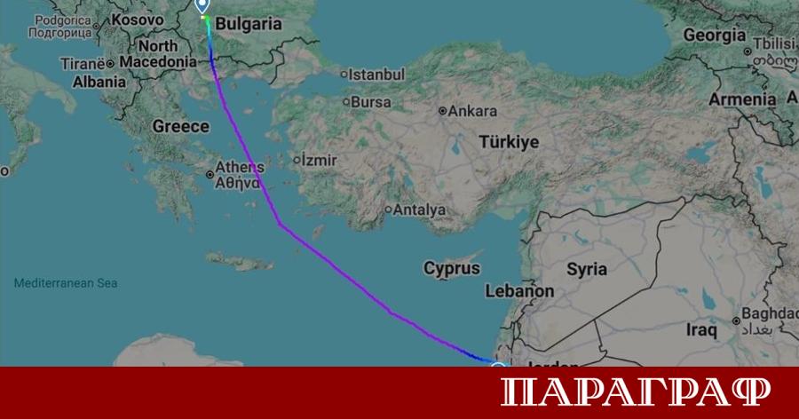 Израелският правителствен самолет престоя на летище София точно 47 минути